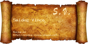Smideg Vince névjegykártya